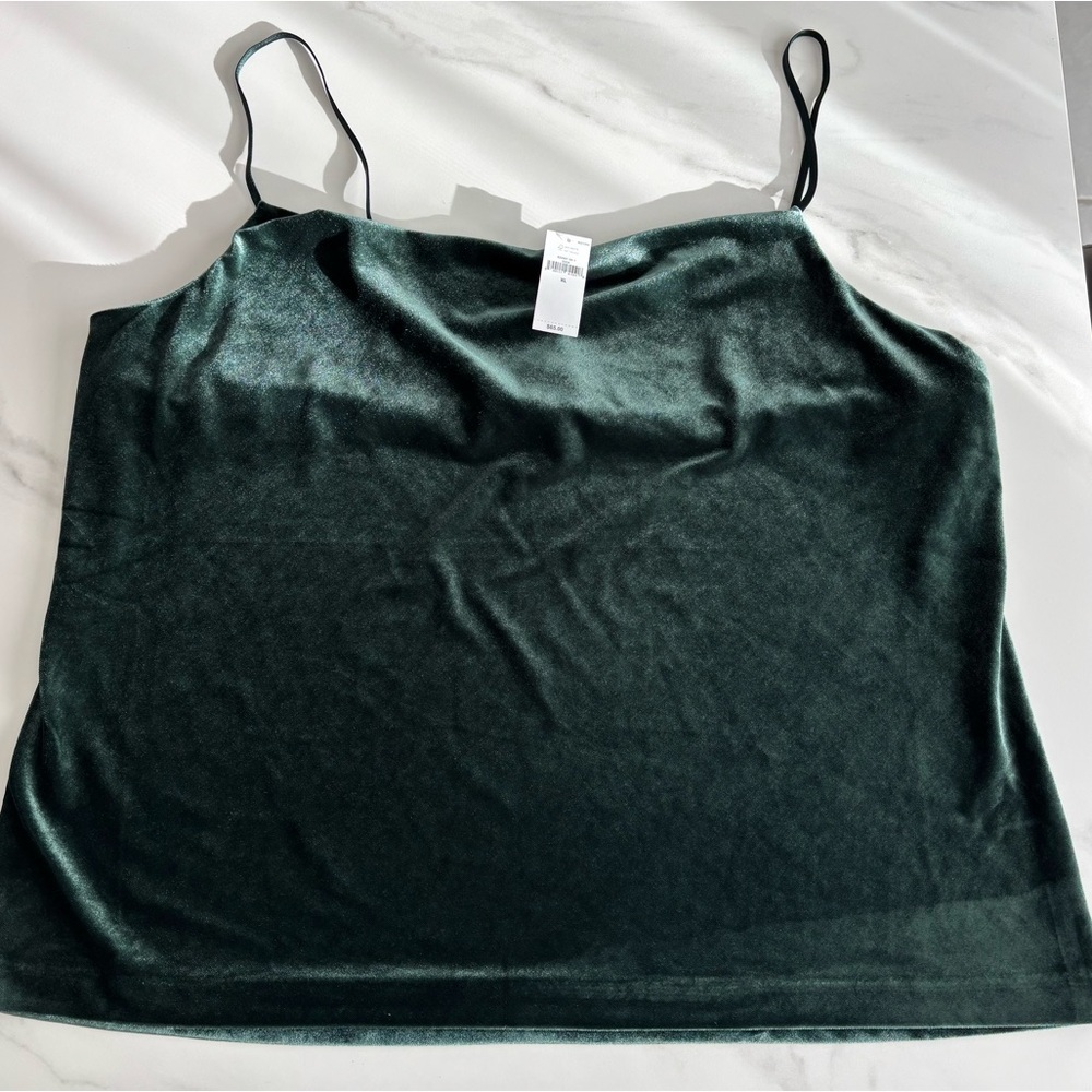 Banana Republic Green Velvet Camisole Top XL  New